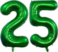 Dark Green 25 Number Balloons, 40 Inch Giant Number 25 Balloons Foil Mylar by Lovoir