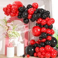 110pcs Red and Black Balloons Garland Arch Kit, 18/12/10/5 Inch Balloons | by ZizasAry