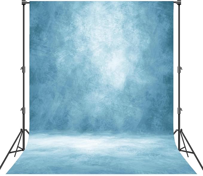 Abstract Photography Backdrop for Photoshoot 8x10ft, Light Blue, No Stand | by Haboke