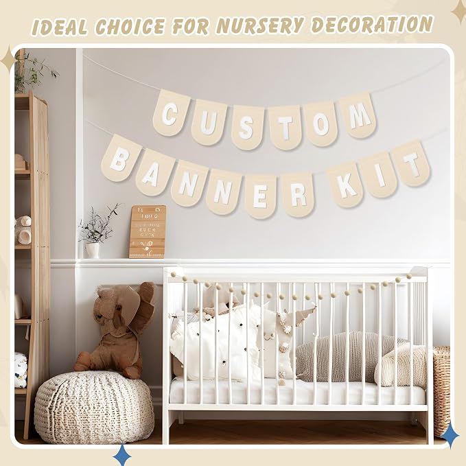 Hahafelt 125 Pcs Make Your Own Banner Kit Personalized Handmade Name Scallop - Image 5