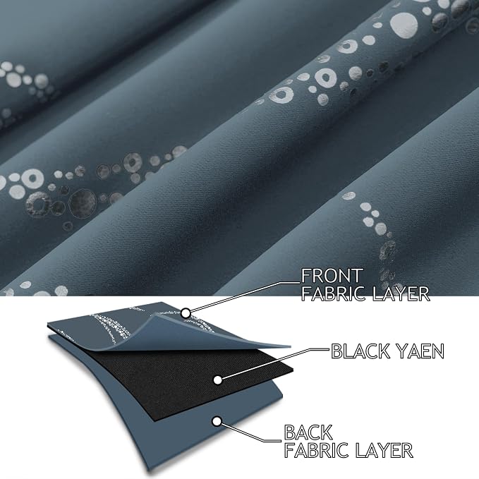 Yakamok Stone Blue Blackout Curtains - Image 4