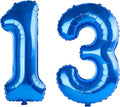 40 Inch Number 13 Balloons for 13th Birthday Party Decorations, 0-100 Dark Blue by FOBELEC