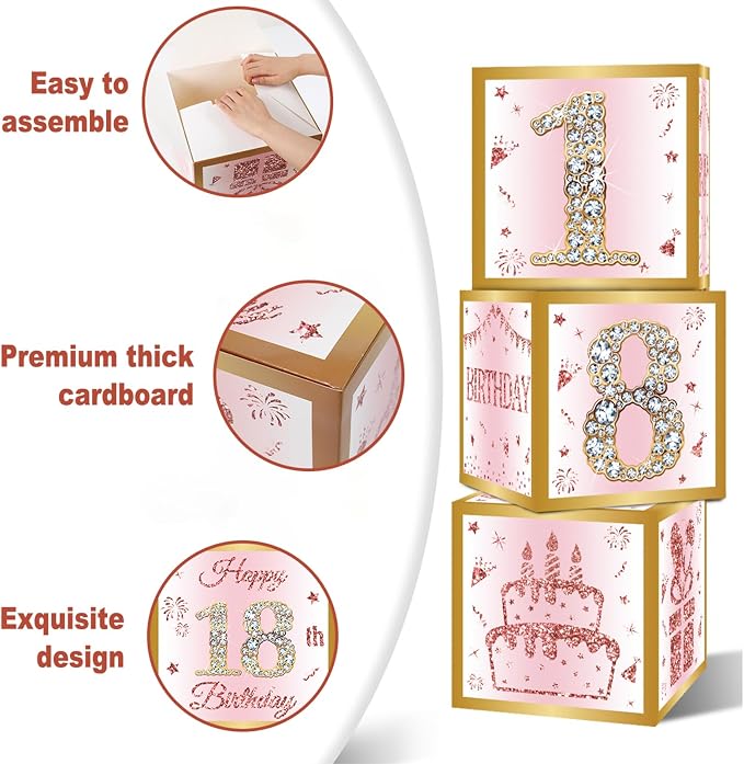 DataMoon 18th Birthday Decorations Boxes - Image 6