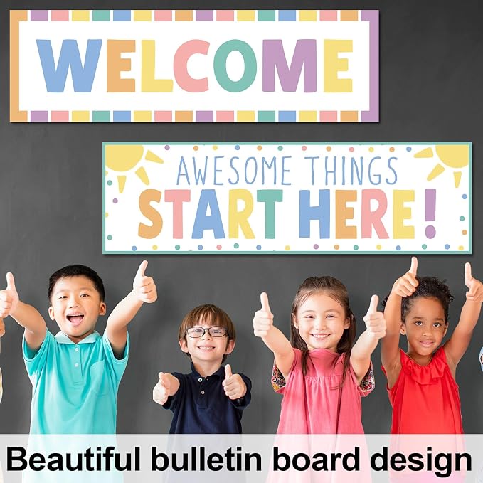 Classroom Decorations Pastel Welcome Banner Poster - Image 4