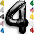 Black Number Balloon Four Mylar Foil Balloons 16 inch Small by Unknown