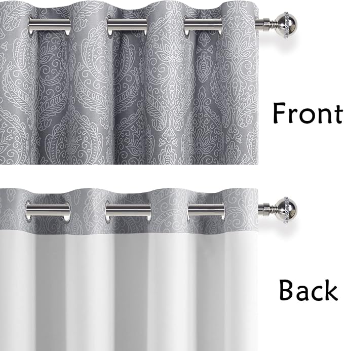 DWCN Grey Blackout Curtains - Image 4