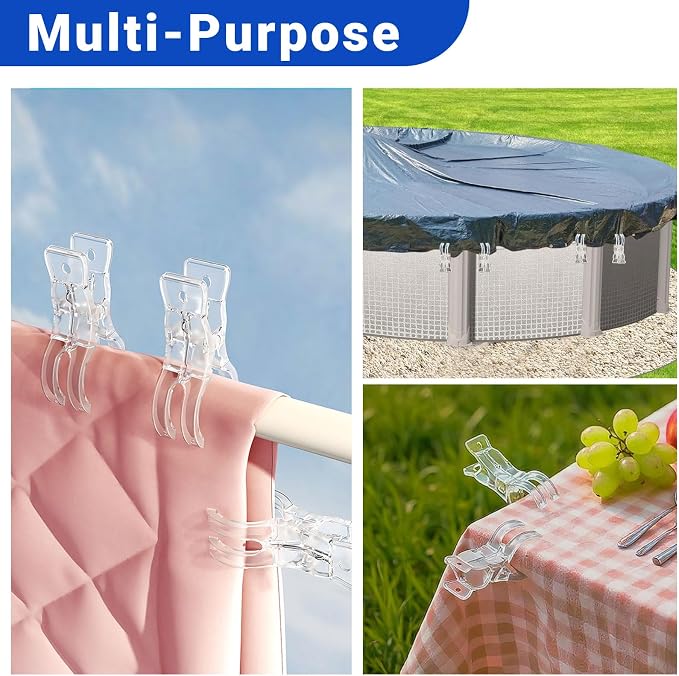 Rosellas 12 Pack Balloon Arch Clips, Plastic Transparent Backdrop Spring Clamps - Image 5