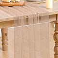Artoid Mode Pearl Tan Gauze Table Runner 120 Inch 10FT, Seasonal Sheer Dining by ArtoidMode