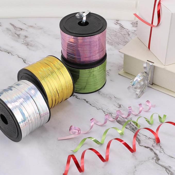 100 Yards Curling Ribbon-Balloon 6PCS Ribbon-Balloon String - Image 3