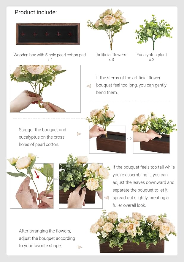 Dahey Artificial Flowers Farmhouse Centerpieces - Image 7