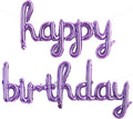 TONIFUL Purple Happy Birthday Balloons 16 Inch Purple Mylar Foil Script/Cursive by TONIFUL