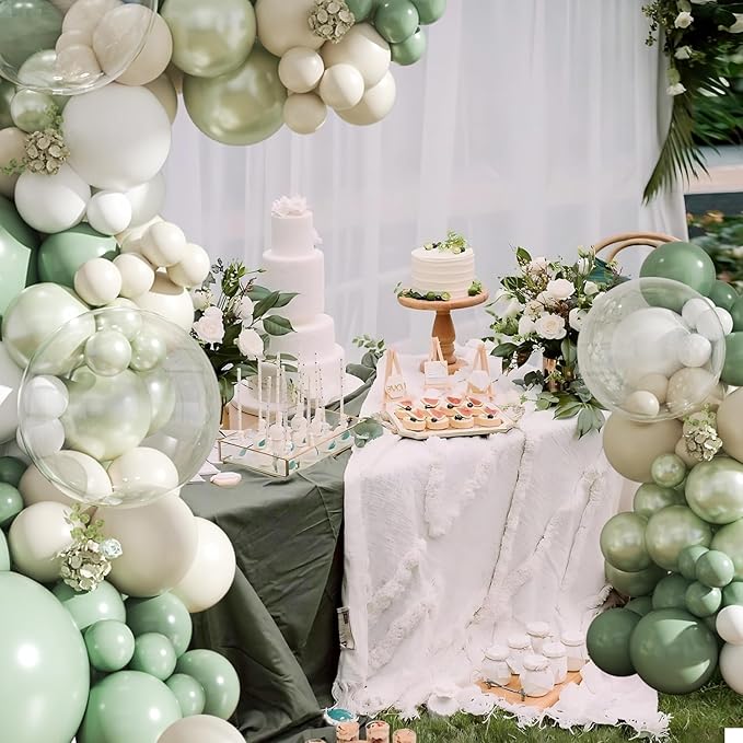 Sage Green Balloon Arch Kit for Bridal Shower Baby Shower Decorations | 108Pcs - Image 2