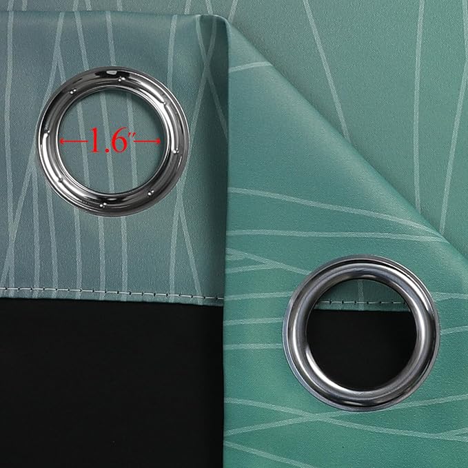 Black and Green Ombre Blackout Curtains - Image 7