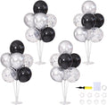 Black and Silver Balloons Table Centerpieces Stand Kit by ZyloonDecoration