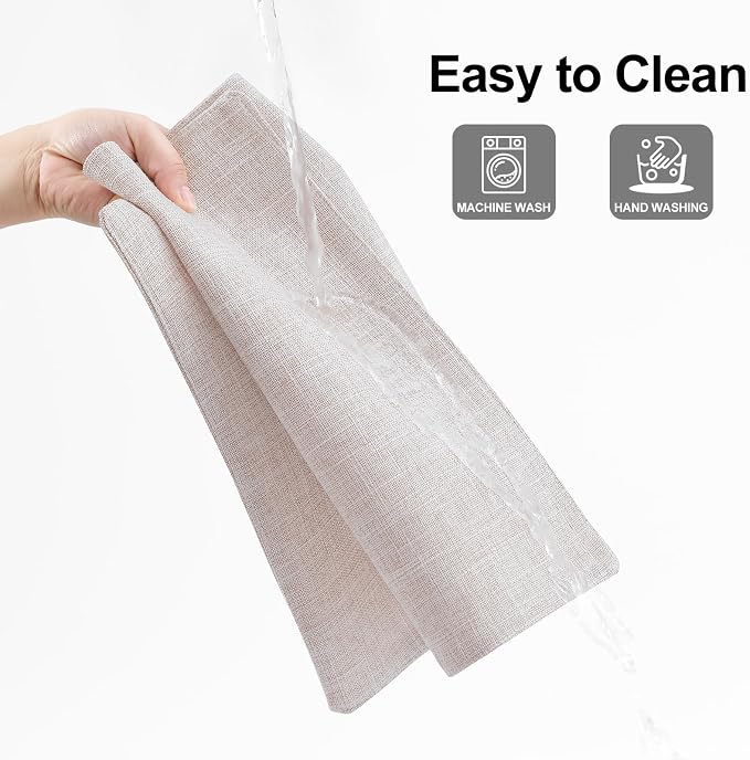 Homaxy Cloths Placemats for Dining Table Set of 6, Cotton Linen Blend Table Mats - Image 7