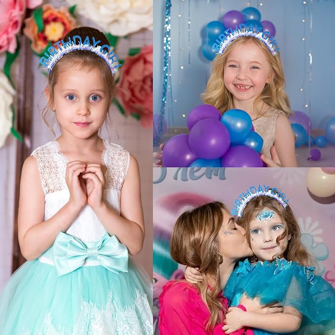 CIEHER Birthday Girl Headband Birthday Crown - Image 3