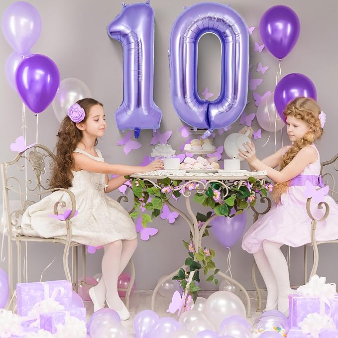 Purple Number 0 Balloon 40 Inch, Big Large Foil Helium Number Balloons - Image 4