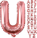 Lovoir 40 Inch Large Rose Gold Letter U Balloons Big Size Jumbo Mylar Foil by Lovoir
