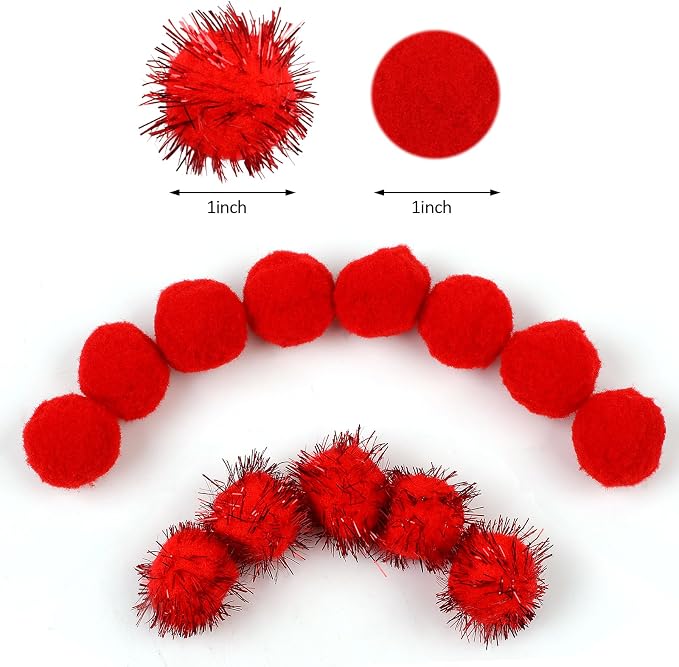 Phinus 200 PCS Pom Poms, 1 Inch Pompoms - Image 2