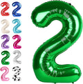 Green Number 2 Balloon 40 inch, Balloon numbers party supplies, deco photo shoot by Upgesy