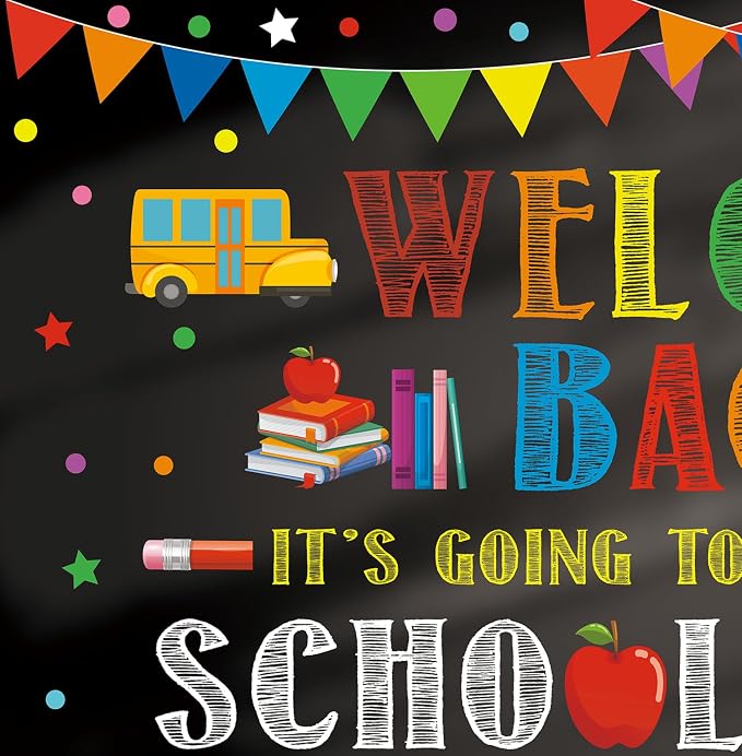 Colorful Welcome Back It’s Going to be a Great School Year Backdrop Banner | 71 - Image 3