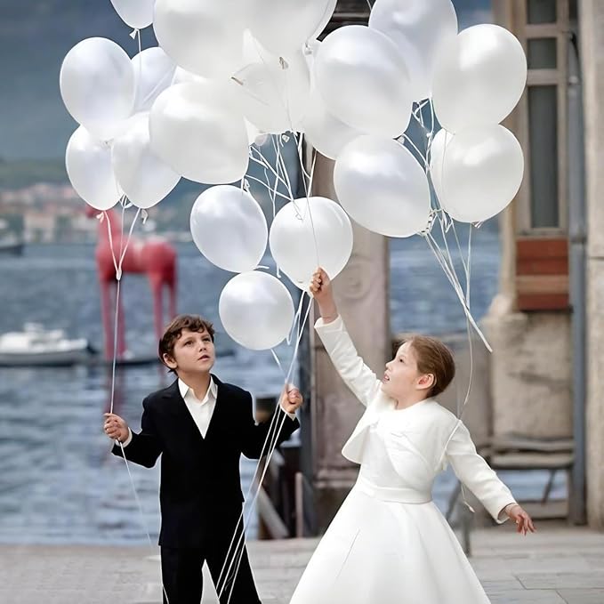 110pcs Pearl White Balloon 12 inch, Pearl white Latex Balloons - Image 8