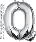 40 inch Silver Letter Q Balloon, Big Size Alphabet Foil Mylar Helium Balloons by VHUWE