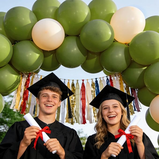 110pcs Olive Green Balloon 12 Inch, Olive Green Latex Balloons - Image 5