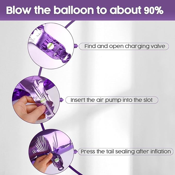 28 Balloon - Purple Birthday Number Balloons, 40 Inch Decorations Men Women | - Image 6