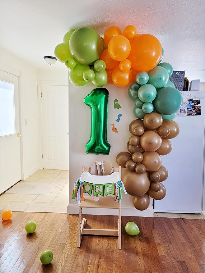 Number 3 Balloon Birthday Decorations, 40In Dark Green Balloons - Image 4