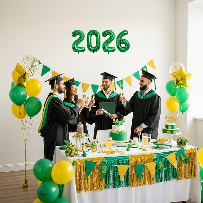 TONIFUL 20 Pcs Number Balloon 2 Set 16 Inch Green 0-9 Numbers Balloons | Small - Image 4
