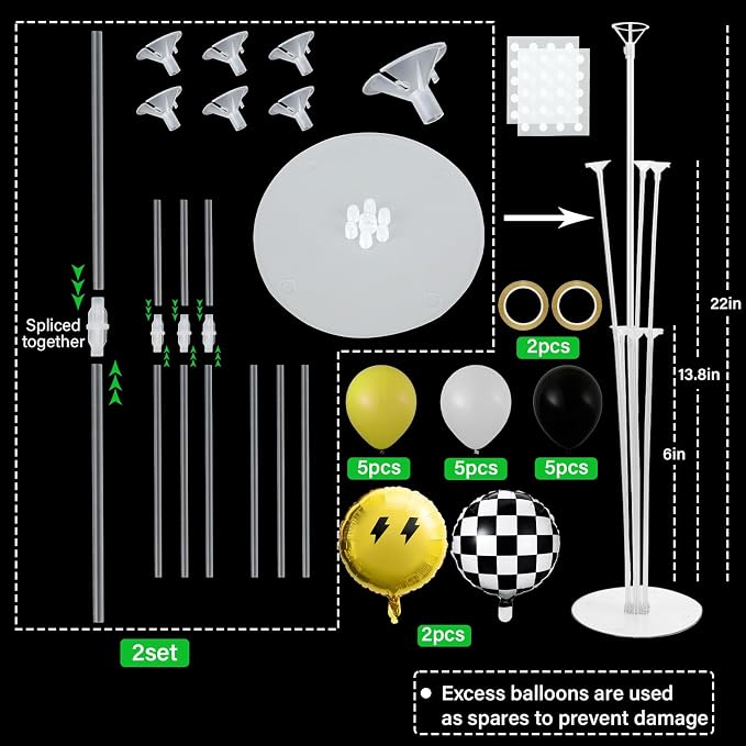 Smile Face Balloons Stand Kit 2 Sets - Image 2