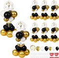 Gejoy 8 Sets Black and Gold Balloon Column Table Centerpiece Reusable Table by Gejoy