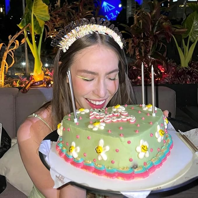 CIEHER Birthday Girl Headband Birthday Crown - Image 3