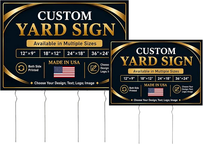 Custom Signs Outdoor by BCB Print 24x18, Personalized Signs, Printed in USA | by BCB