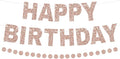 Alynta Happy Birthday Banner Pre-Strung Glitter Birthday Party Decorations | NO by Alynta