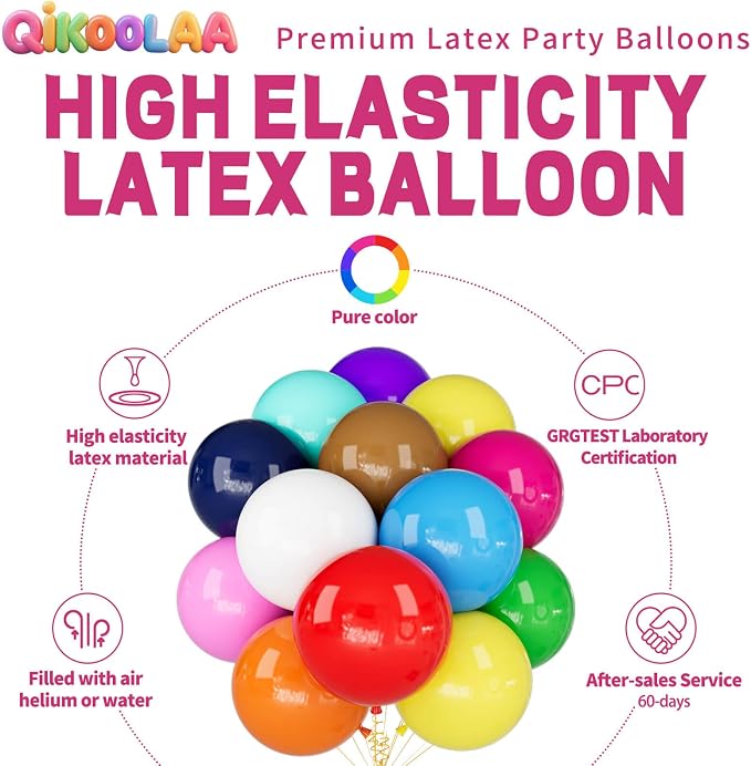 32Pcs Big Balloons 18 Inch Assorted Colors, Round Large Latex Party Balloons - Image 2
