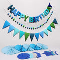 3D Happy Birthday Banner, Pre-Strung Felt Party Decorations | Ready-to-Hang 3D by Danadia