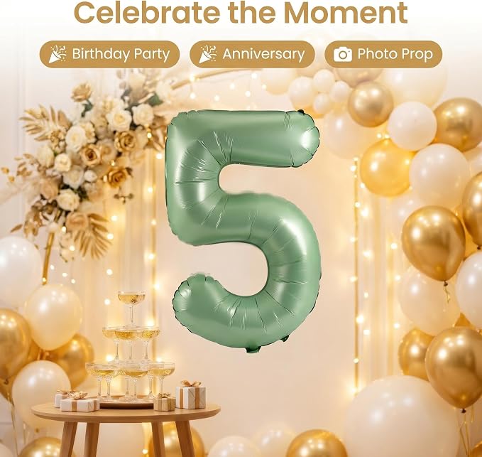 YPSelected 32 Inch Large Foil Helium Number Balloon Birthday Wedding Party 0-9 - Image 3