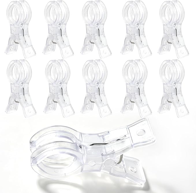 10 Pack Clear Plastic Balloon Arch Clips Spring Clamps Backdrop Balloon Garland by Unknown
