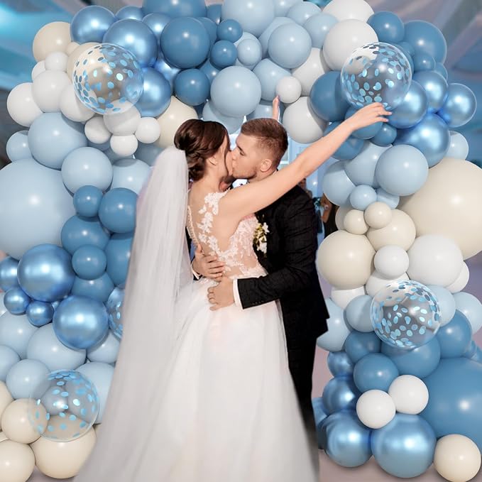 157Pcs Dusty Blue Balloons Garland Arch Kit Different Size | Baby Light - Image 4