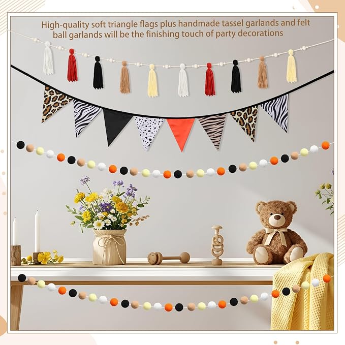 Hahafelt 4 Pcs Baby Shower Party Decoration Kit Pennant Bunting Banner Tassel - Image 5