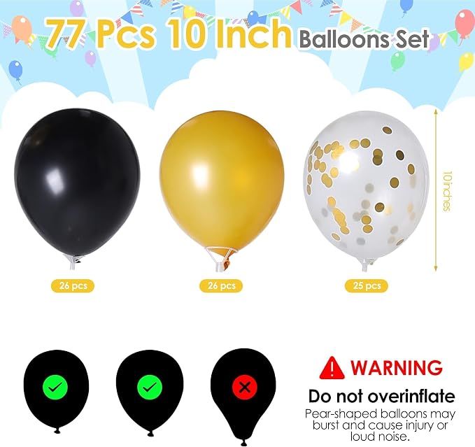 Aneco 4 Set Black and Gold Balloon Stand Kit - Image 6