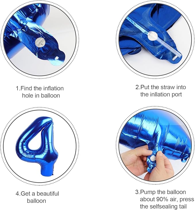 Numbers 27 Balloon 40Inch Blue Balloons - Image 6