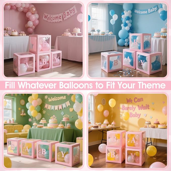 Ledido Baby Boxes with Letters for Baby Shower Decorations - Image 3
