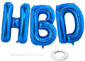 Blue HBD Balloons, HBD Foil Letter Balloon by BBPOOL