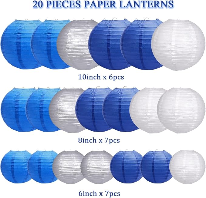 Paper Lanterns Party Decorations, Hanging Round Chinese Lanterns - Image 2