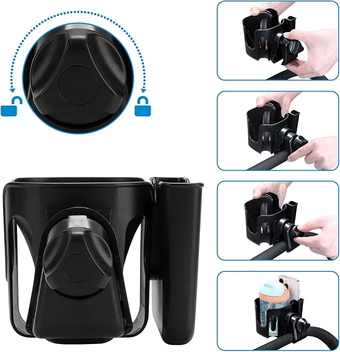 Accmor Stroller Cup Holder, Walker Wheelchair Bike Drinks Holder | Universal - Image 5