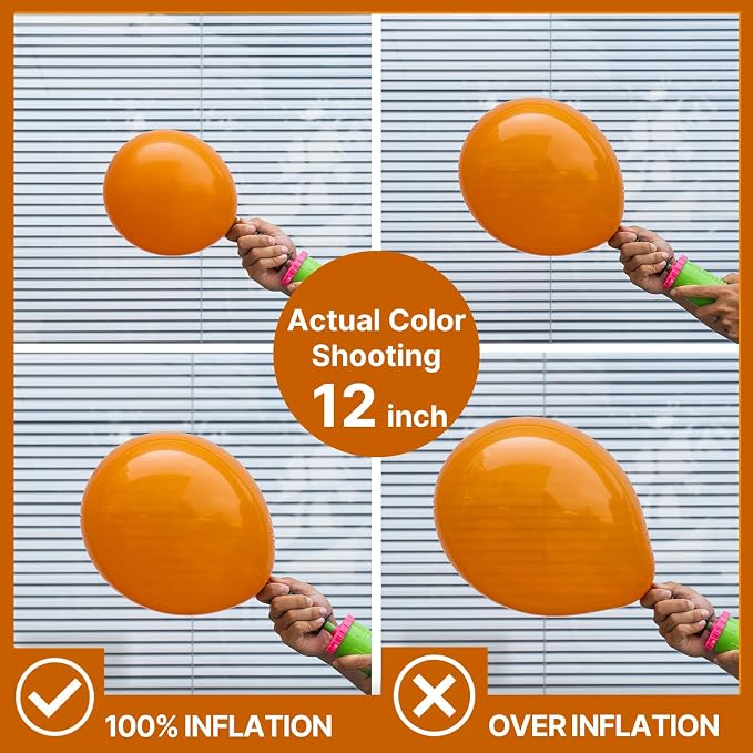 PartyWoo Burnt Orange Balloons 101pcs Terracotta Fall Color 12 Inch | Balloons - Image 4