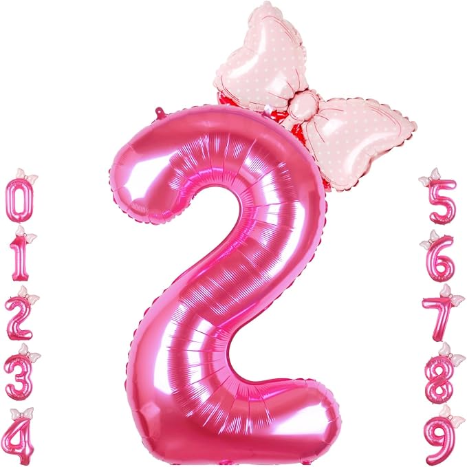 40 inch Pink Number 2 Balloon by Kwuz